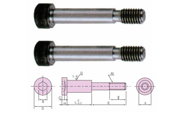 JIS-Präzisions-Form-Teile eine Art C-Edelstahl-Bundbolzen-chemisches Schwarzes