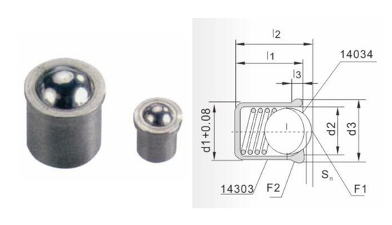 Allen Key Spring Ball Plunger-Hexagon-Schlüssel-Art MISUMI 1,4305